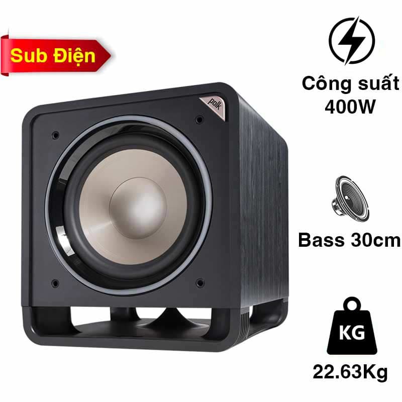 Loa Sub Polk Audio HTS12, Sub điện, Bass 30cm, 400W Loa Sub Polk Audio HTS12, Sub điện, Bass 30cm, 400W